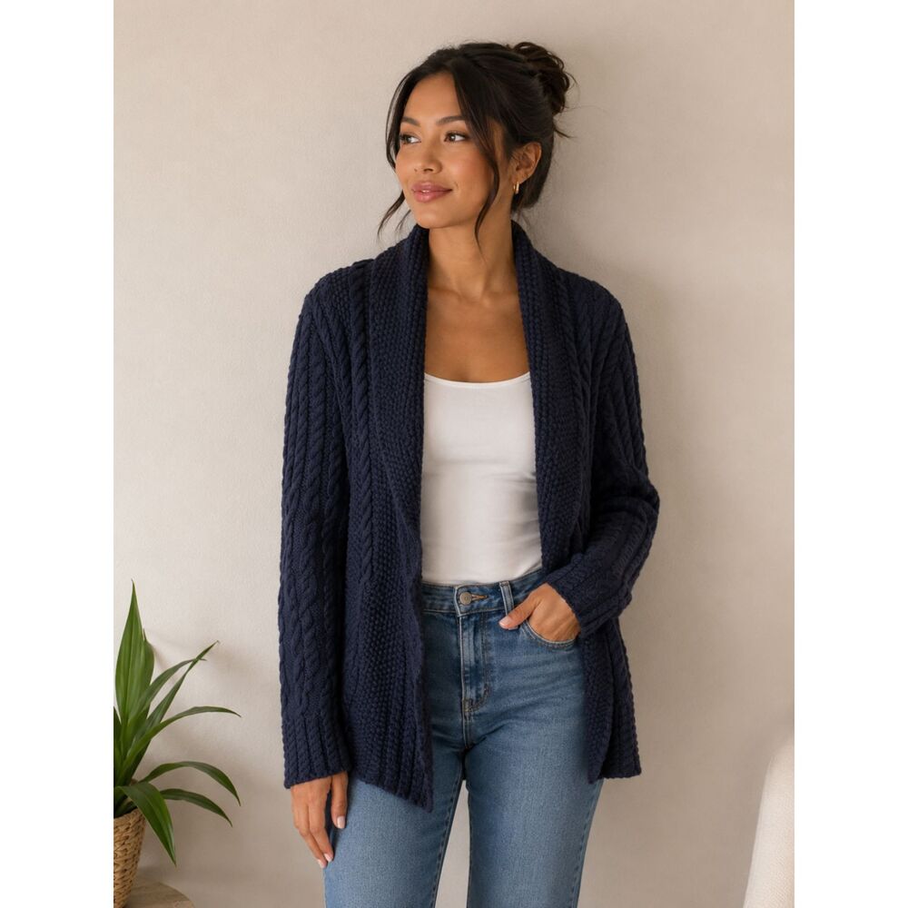 GAP Navy Cable Knit Cardigan Sweater – XL